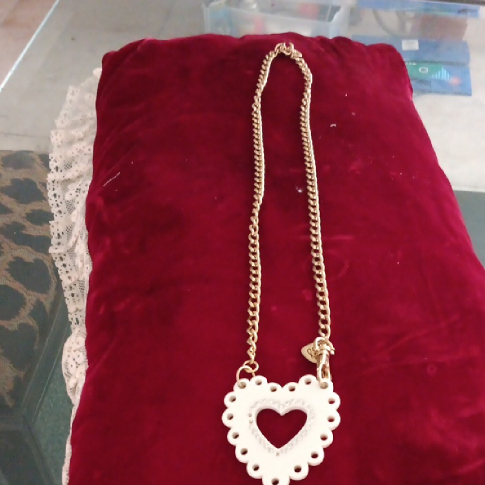 Betsy Johnson Heart Pendant Necklace